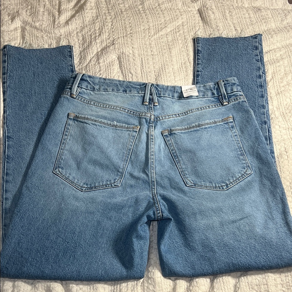 Good American Light Blue Straight Leg Jeans size 6/28 - Picture 7 of 12